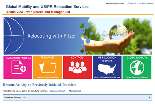 relocating with pfizer